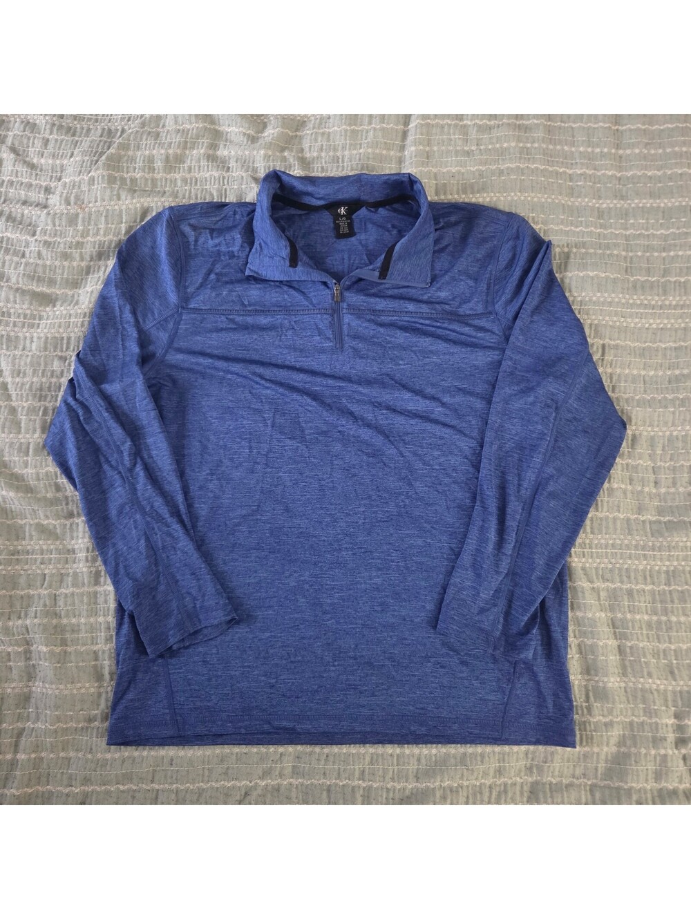 Calvin Klein blue long sleeve polo shirt